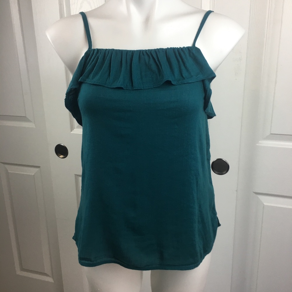 Old Navy Ruffle Cami Teal